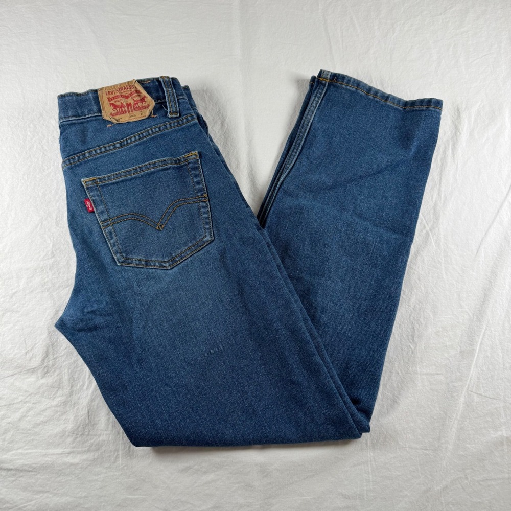 Levi's Kid's Size 14 Blue Straight Leg Adjustable Comfort Waist Denim Jeans